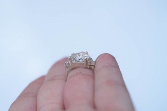 COPY - Alternative Engagement Ring Raw rustic Boho Promise Ring dainty u… - Picture 4 of 9